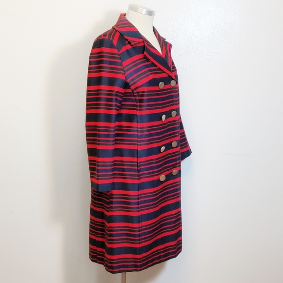 Vintage Jackets & Blazers - ON HOLD***Striped Jacket Double Breasted Long Coat